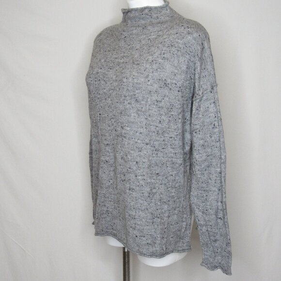 Madewell Gray Donegal Whitworth Mockneck Sweater Knit Women's L Large - Picture 2 of 8